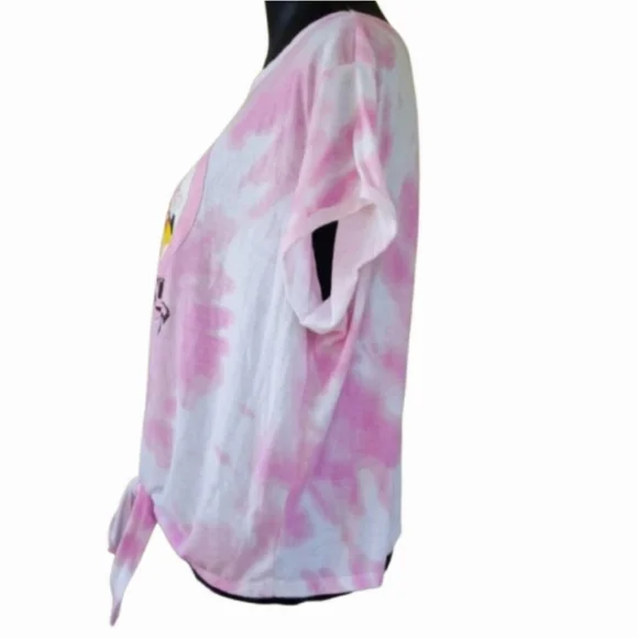 Looney Tunes Characters Bubblegum Pink T-shirt Tie-Dye Cartoon Tee (2X) - Picture 5 of 13